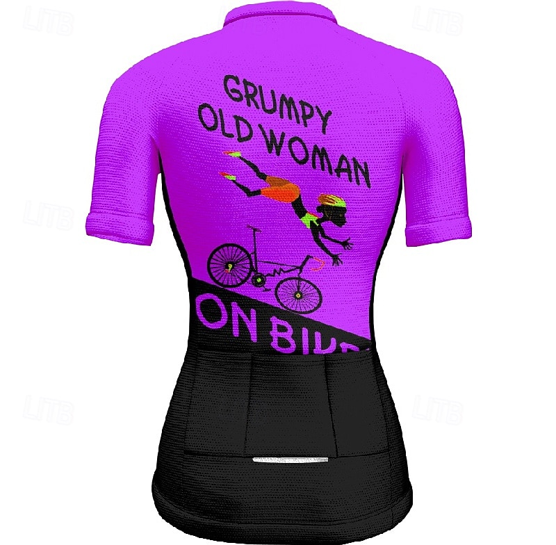 Damskie Koszulka rowerowa Graficzny Litery i cyfry Krótki rękaw Rower Tee Tshirt Dżersej z 3 tylnymi kieszeniami Kolarstwo górskie Szybkie wysychanie Anatomiczny kształt Odprowadzające wilgo 2026 - $23.99 –P9