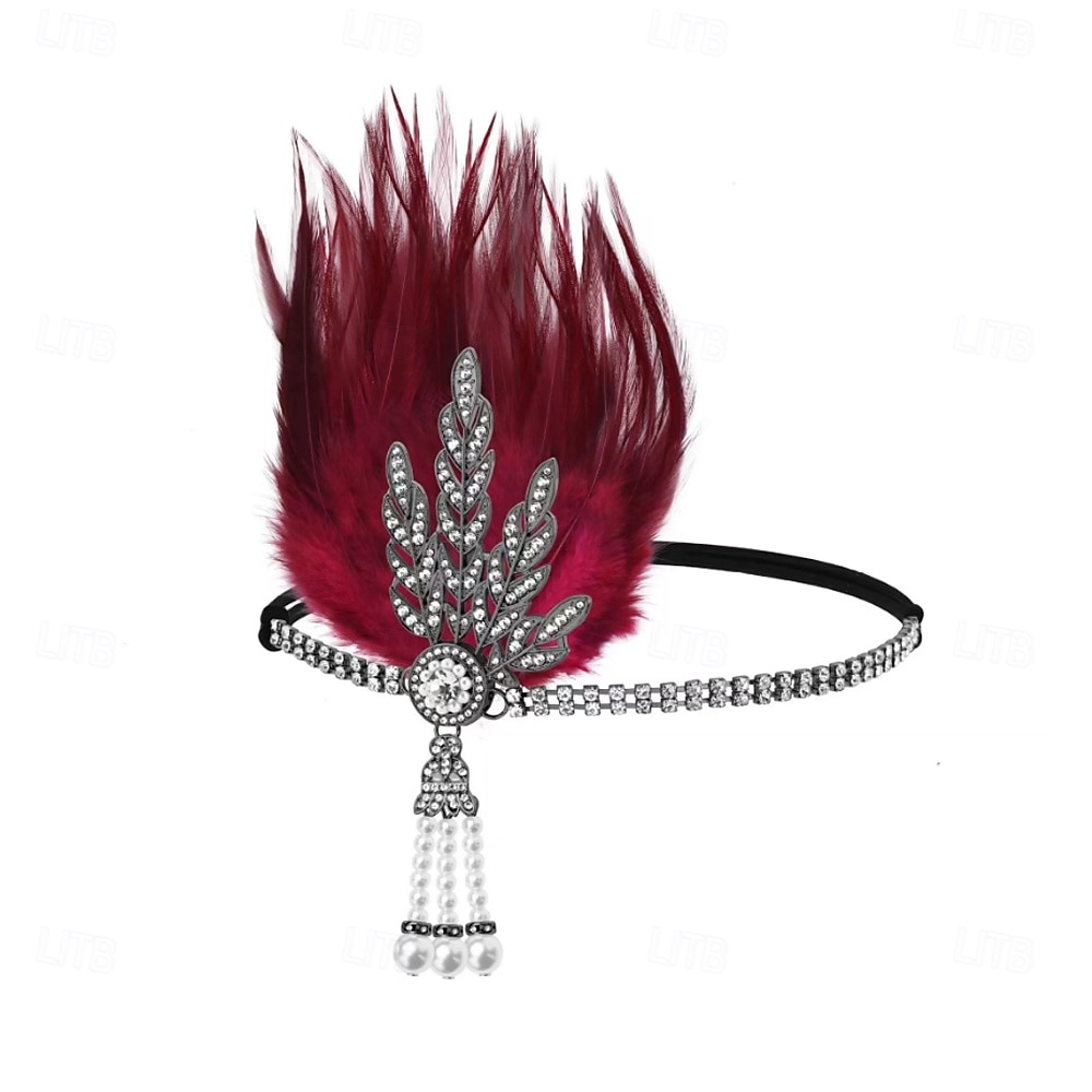 Jaren 1920 Gatsby Jaren ‘20 flapper hoofdband Normaal Retro Sprankelende glitter Kristal / Bergkristal Kostuum Dames Carnaval Maskerade Evenement / Feest Maskerade Festival Volwassenen Hoofddeksels 2026 - $15.99 –P5