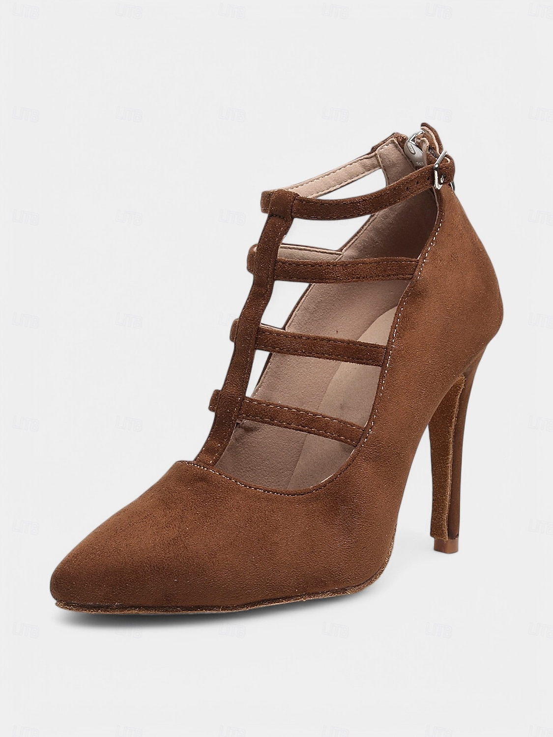Brown Suede Strappy High Heel Dance Shoes for Women – Elegant Closed Toe Latin Ballroom Practice Pumps 2025 - $64.99 –P1