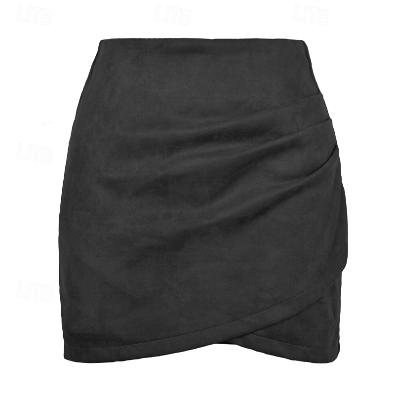 Női Szoknya Bodycon Divat Mini Közepes derekú Szoknyák Sima Fodrozott Mikroelasztikus Vakáció Utca Bor Fekete Rózsaszín Katonai zöld Nyár Poliészter 2025 - $21.99 –P13