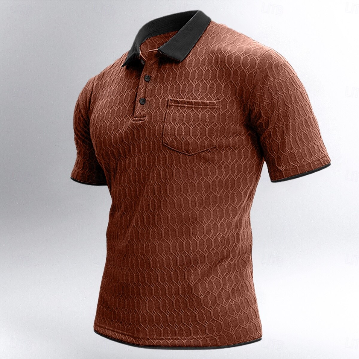 Herren Golf Poloshirts Strick-Poloshirt Arbeit Lässig Revers Gerippter Polokragen Kurzarm Basic Modern Geometrisch Farbblock Knöpfe Gestrickt Frühling & Sommer Normale Passform Schwarz Wei 2025 - $21.99 –P4