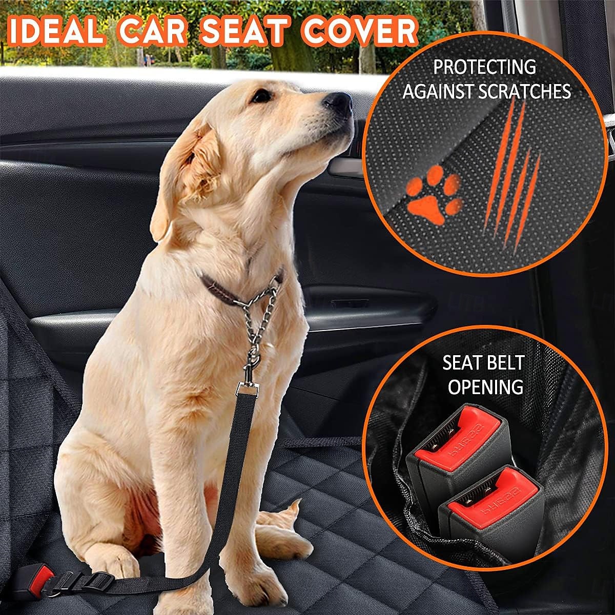 Capa para assento de carro para cachorro, capa para assento traseiro para cães, protetor de assento de carro para animais de estimação, capa à prova d'água para assento de carro, capa antiderrapante de 2025 por $33.99 –P4