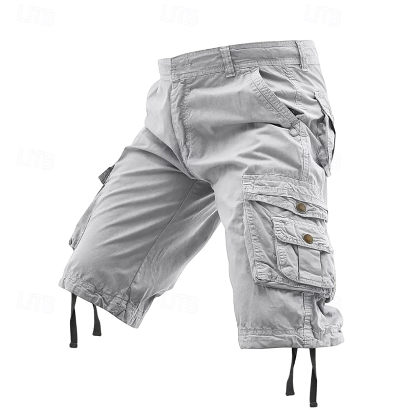 Homens Shorts táticos Capri Cargo Shorts Bermuda Cargo Calção Shorts de Trilha Botões Bolso multi Tecido Vestível Comprimento da panturrilha Ao ar livre Diário Acampar e Caminhar Moda Clássico Preto de 2025 por $31.99 –P1