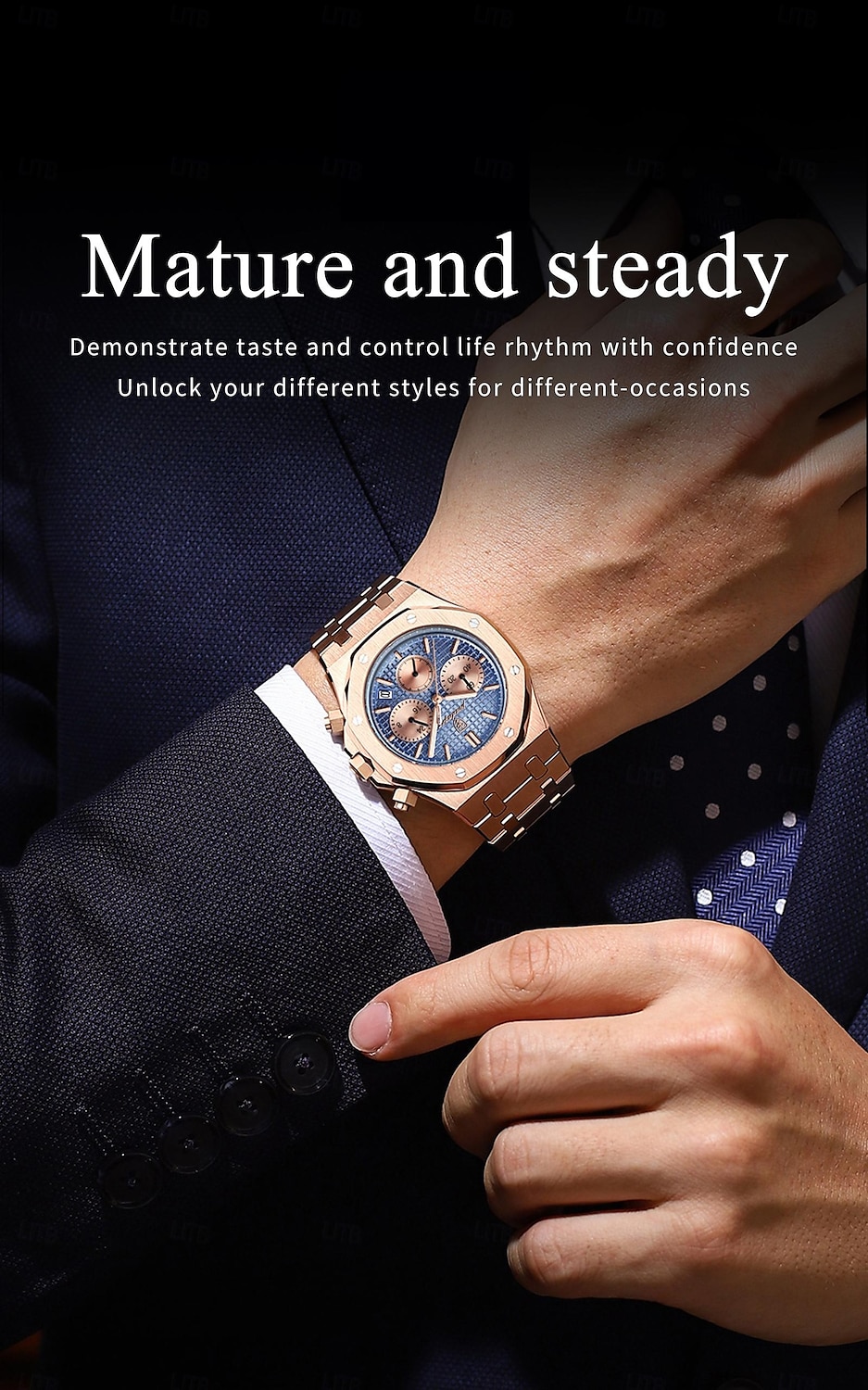 Men Mechanical Watch Quartz Watch Retro Vintage Wristwatch Luminous LED Back Light Chronograph Waterproof Stainless Steel Watch 2026 - $47.99 –P9