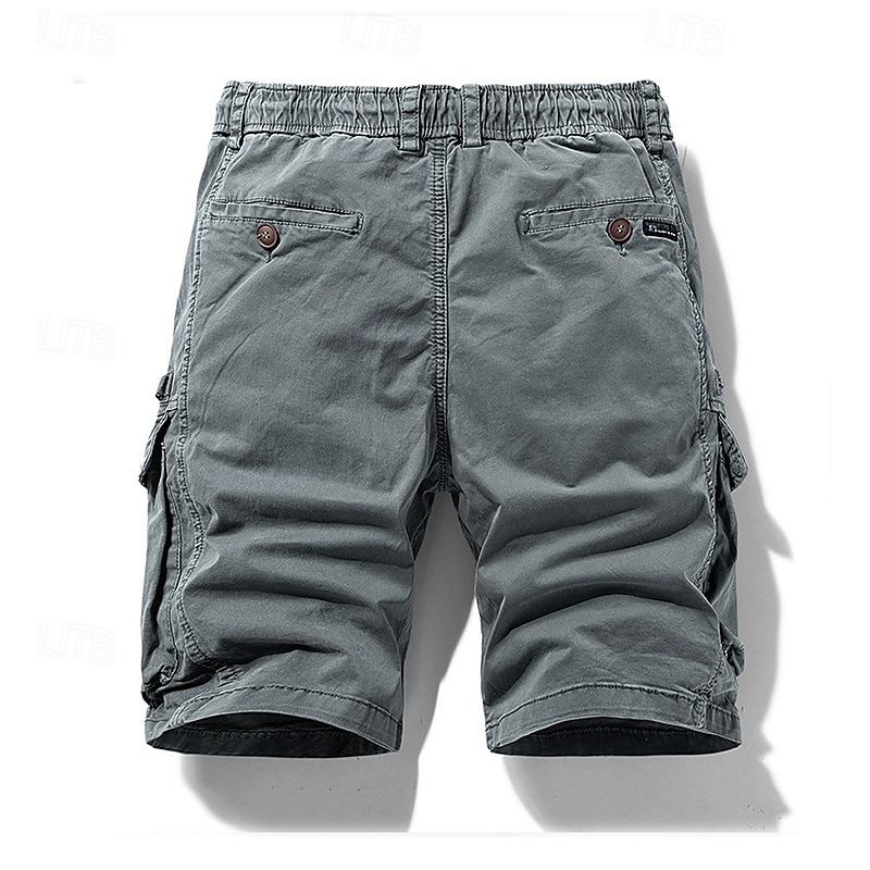 Per uomo Pantaloncini cargo Shorts Pantaloncini Estivi Coulisse Elastico in vita Multi-tasche Semplice Comodità Indossabile Lunghezza al ginocchio All'aperto Sport Quotidiano Moda Casual Nero Cachi del 2025 a $34.99 –P12