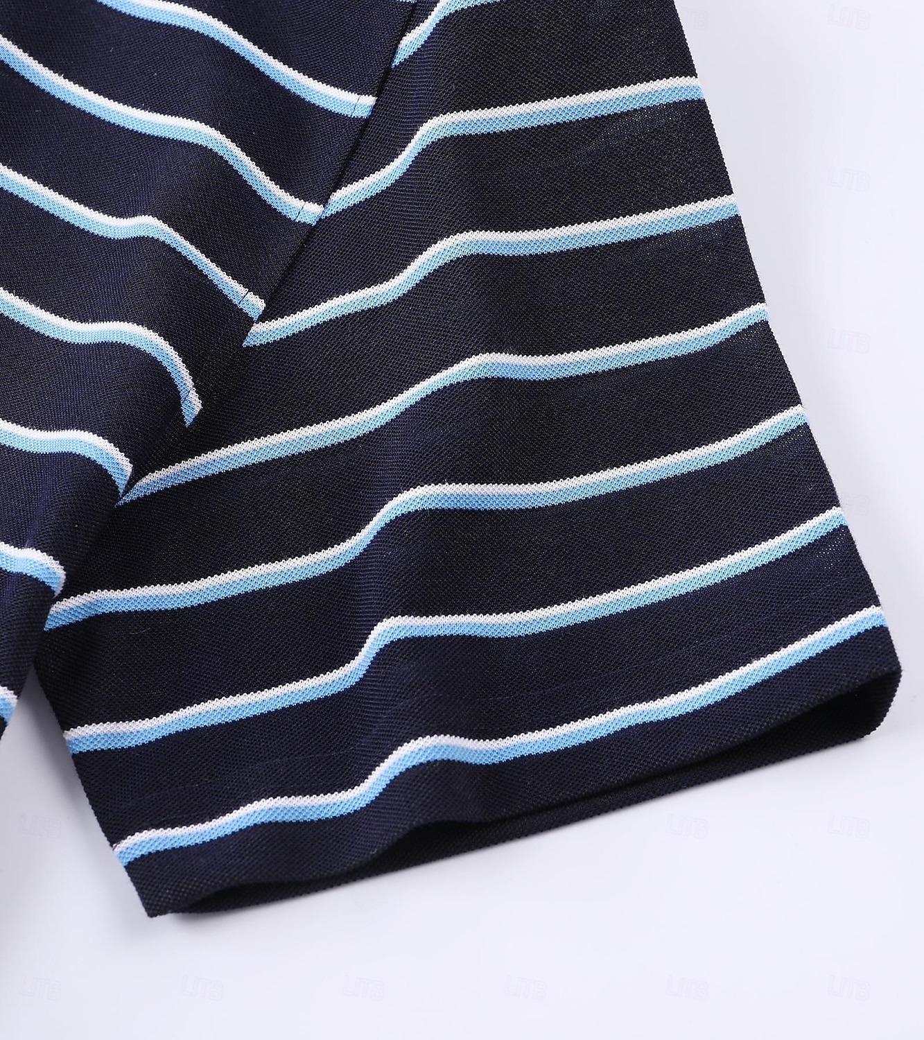 heren zijden mix zakelijk casual revers korte mouw kantoor oud geld stijl horizontale strepen knopen zomer geel roze blauw 2025 - $40.99 –P4