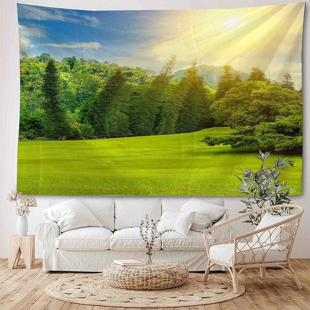 Naturlandschaft Wandteppich zum Aufhängen, große Wandteppiche, Wanddekoration, Fotohintergrund, Decke, Vorhang, Zuhause, Schlafzimmer, Wohnzimmer, Dekoration 2026 - $16.99 –P4