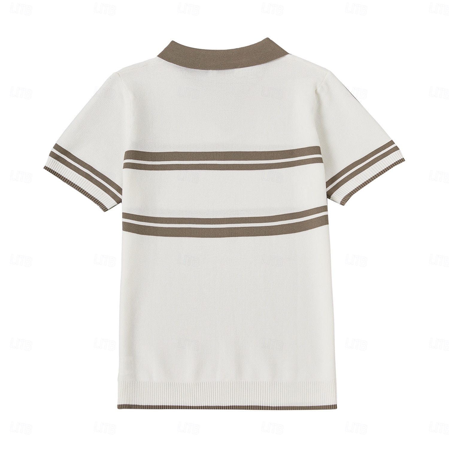 Herre Polo Strikk polo Virksomhet Avslappet V-hals Kortermet Formelt Fargeblokk Original Sommer Alle årstider Svart Hvit Militærgrønn Beige Polo 2025 - $27.99 –P11