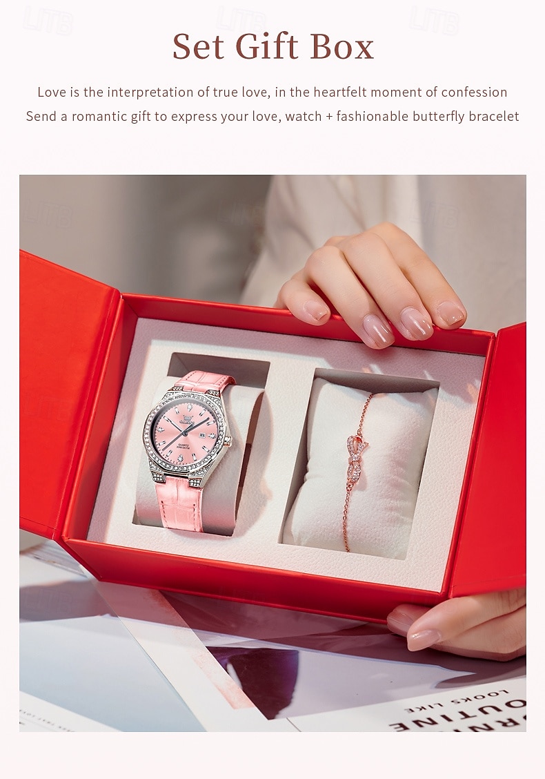 OLEVS 5606 Mother's Day Gift for Women's Watch Luxury Original Quartz Watch Waterproof Luminous Diamond Watch Fashion Elegant 2026 - $31.99 –P4