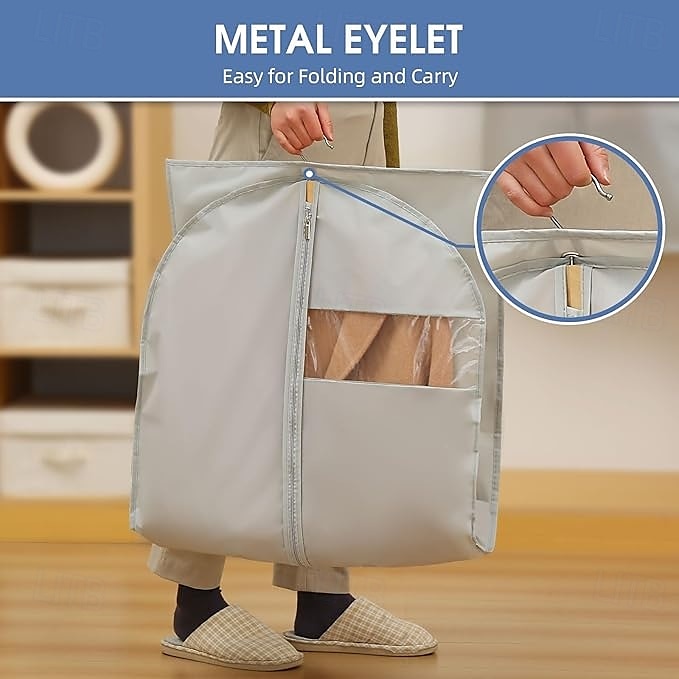 5 Packs Garment Bags for Hanging Clothes Suit Bags for Closet Storage and Travel Grey Suit Cover Bags with Clear Window for Coats Jackets Shirts 2026 - $23.99 –P6