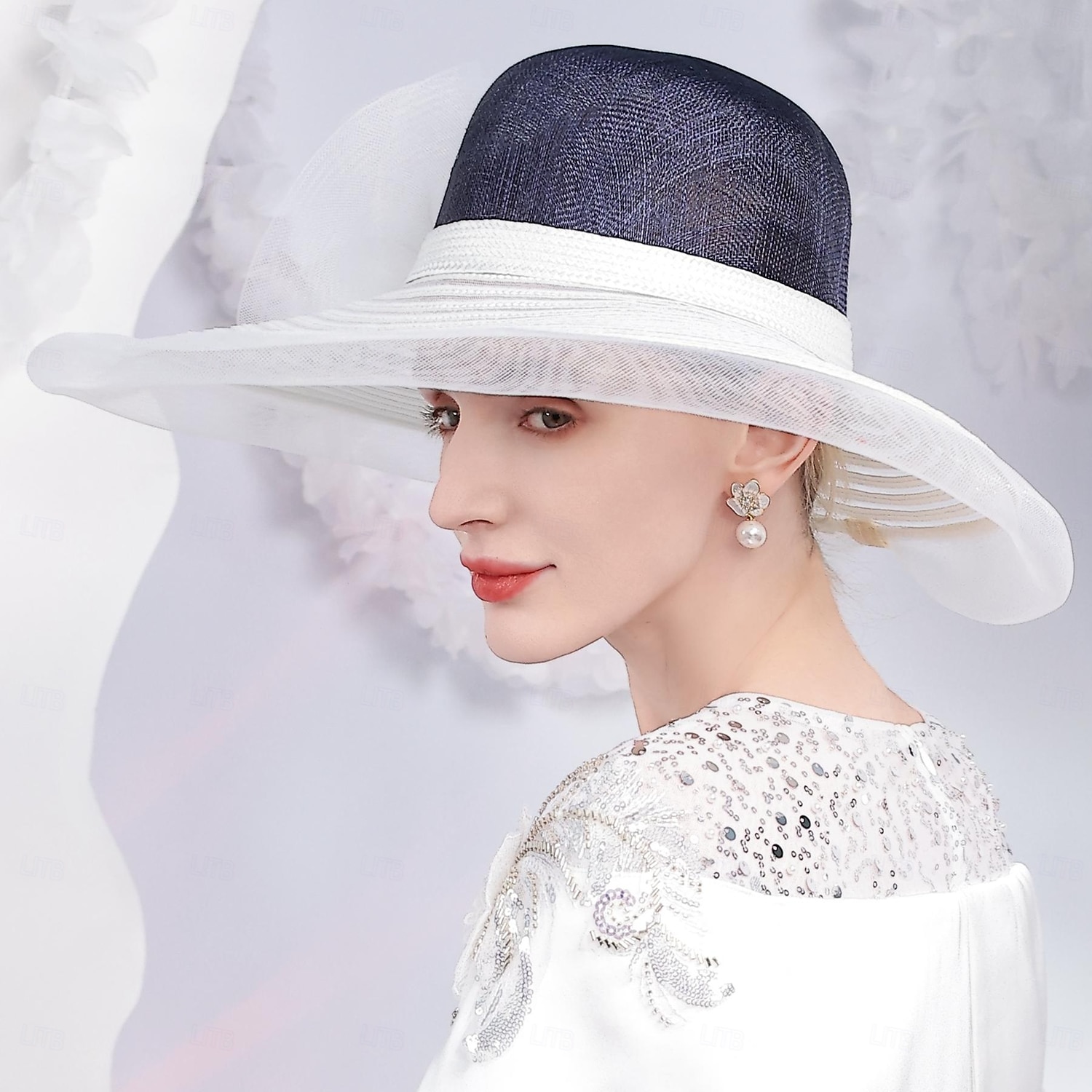 Καπέλα Λινάρι Ίνα Κλος καπέλο Τύπου bucket Καπελίνα Γάμου Πάρτι Τσαγιού Κομψό Γάμος Με Φιόγκος Κόψιμο Ακουστικό Καπέλα 2026 - $51.99 –P2