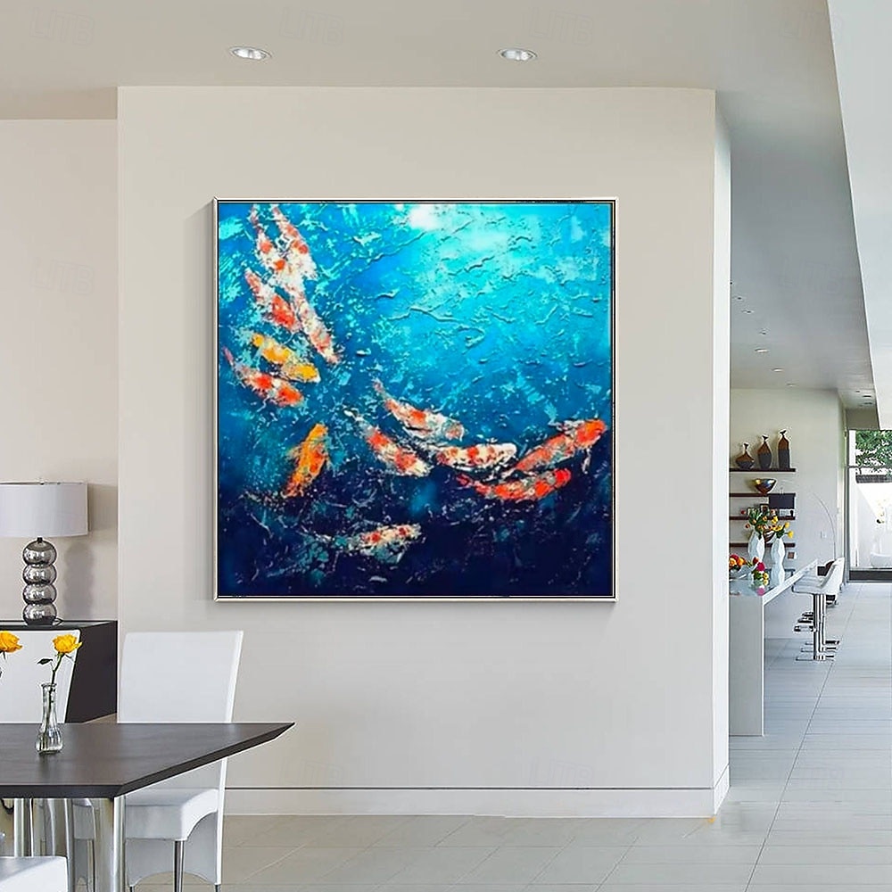Ölgemälde handgemalte Fischgemälde Tiergemälde handgemachte Leinwand Wandkunst Pop-Art Ölgemälde Wanddekor 2025 - $170.99 –P2