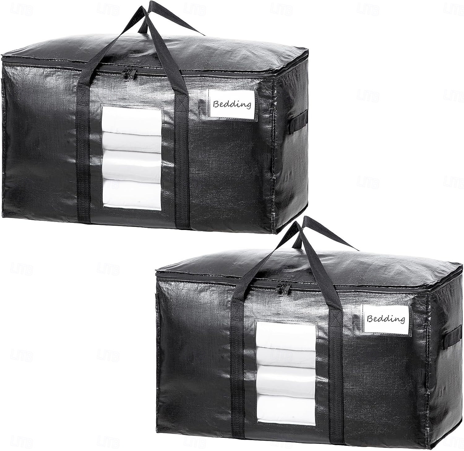 2 Pack Extra Large Moving Bags, Heavy Duty Totes for Storage with Visible Window, U-Shaped Around Handles, Storage Contrainer Box for Space Saving 2025 - $20.99 –P10