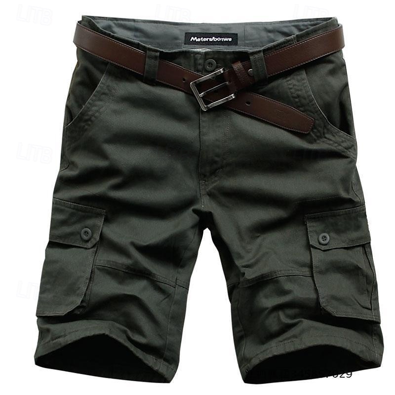 Men's Cargo Shorts Shorts Summer Shorts Multi Pocket Flap Pocket Camo Comfort Wearable Knee Length Outdoor Sport Daily Fashion Casual Black Yellow 2025 - $18.99 –P3