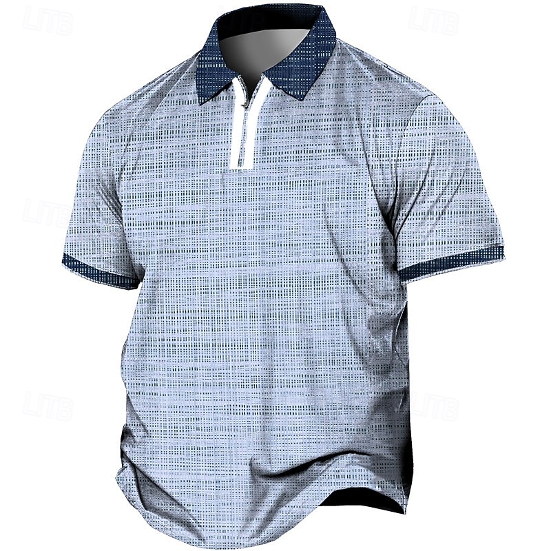 Herr Plusstorlekar POLO Shirt Stor och lång Rutig Nedvikt Knapp Kortärmad Vår & sommar Sport Mode Streetwear Designer Utomhus Gata Blast 2026 - $24.99 –P1