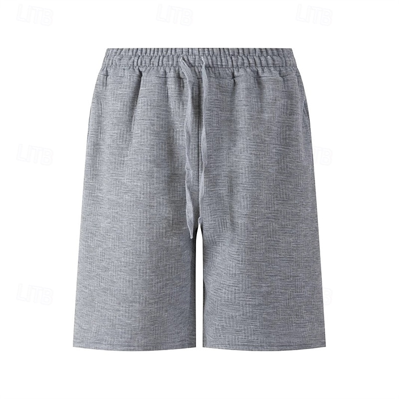 Herr Atletiska shorts Svett shorts Shorts Sommarshorts Ficka Snörning Elastisk midja Slät Komfort Andningsfunktion Kort Utomhus Sport Klassisk Ledigt Svart Vit 2025 - $18.99 –P5