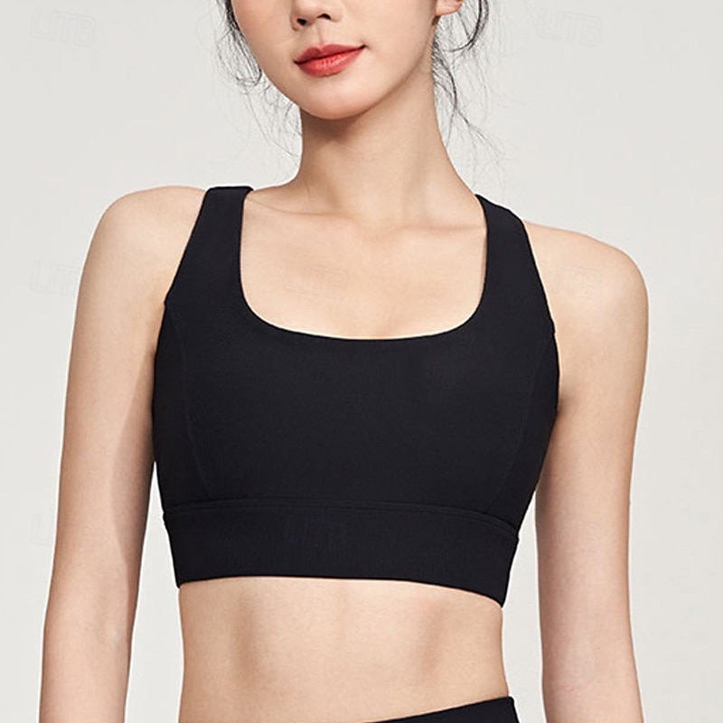 Per donna Reggiseno sportivo Girocollo Asciugatura Rapida Leggero Traspirante Retro incrociato Senza Maniche Sostegno leggero Gli sport Tinta unica Reggiseni sportivi Per Allenamento in Palestra del 2025 a $22.99 –P6