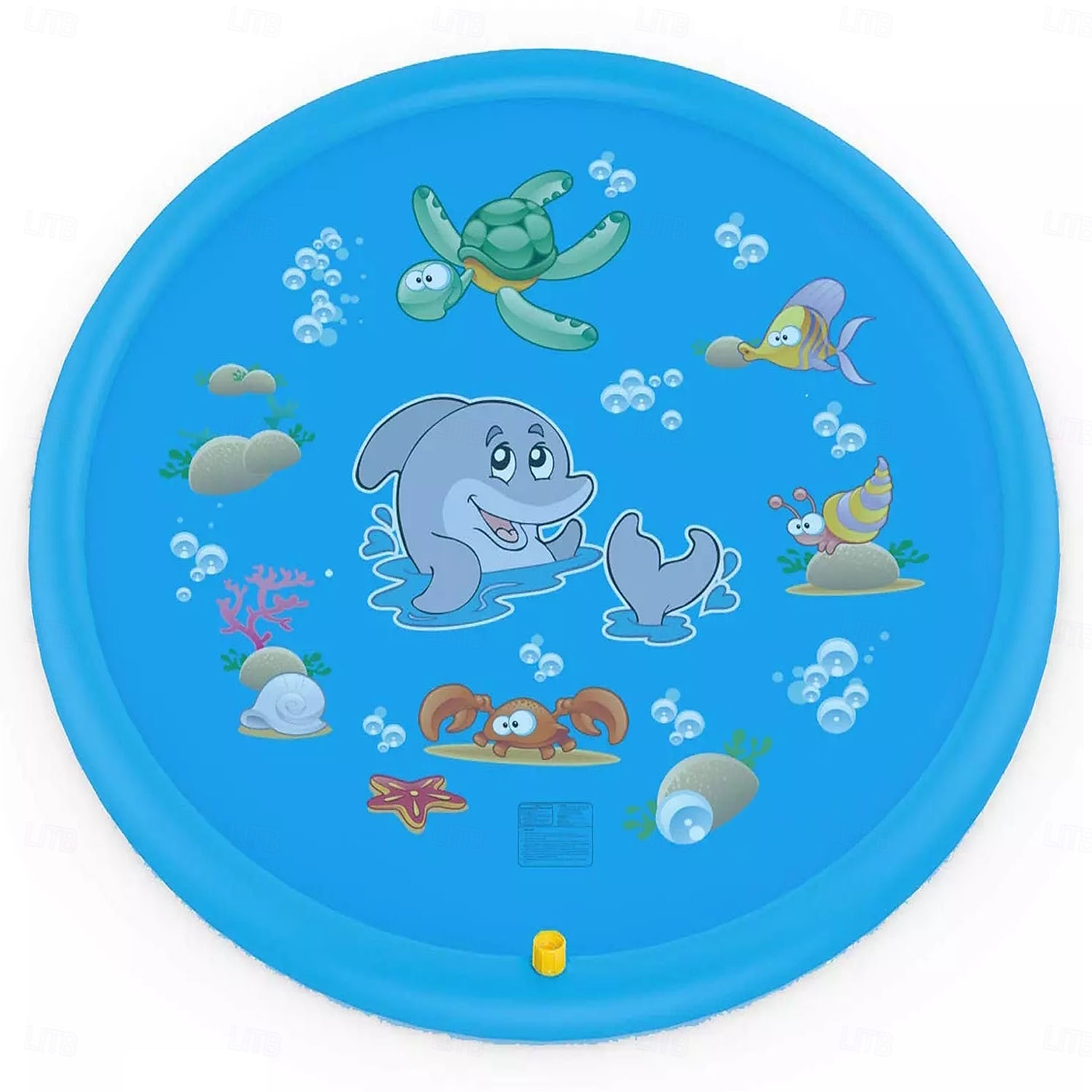 Tapis de jeu d'eau extérieur de 68 pouces, motif de vie marine multicolore, tapis anti-éclaboussures en PVC durable avec arroseur, antidérapant &gonflable idéal pour les jouets aquatiques amusants de de 2025 ? $70.99 –P5