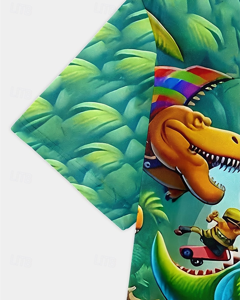 Ragazzi 3D Dinosauro Maglietta Manica Corta Estate Primavera Moda Essenziale Bambini 4-12 Anni Girocollo All'aperto Casuale Quotidiano Vestibilità regolare del 2026 a $14.49 –P4