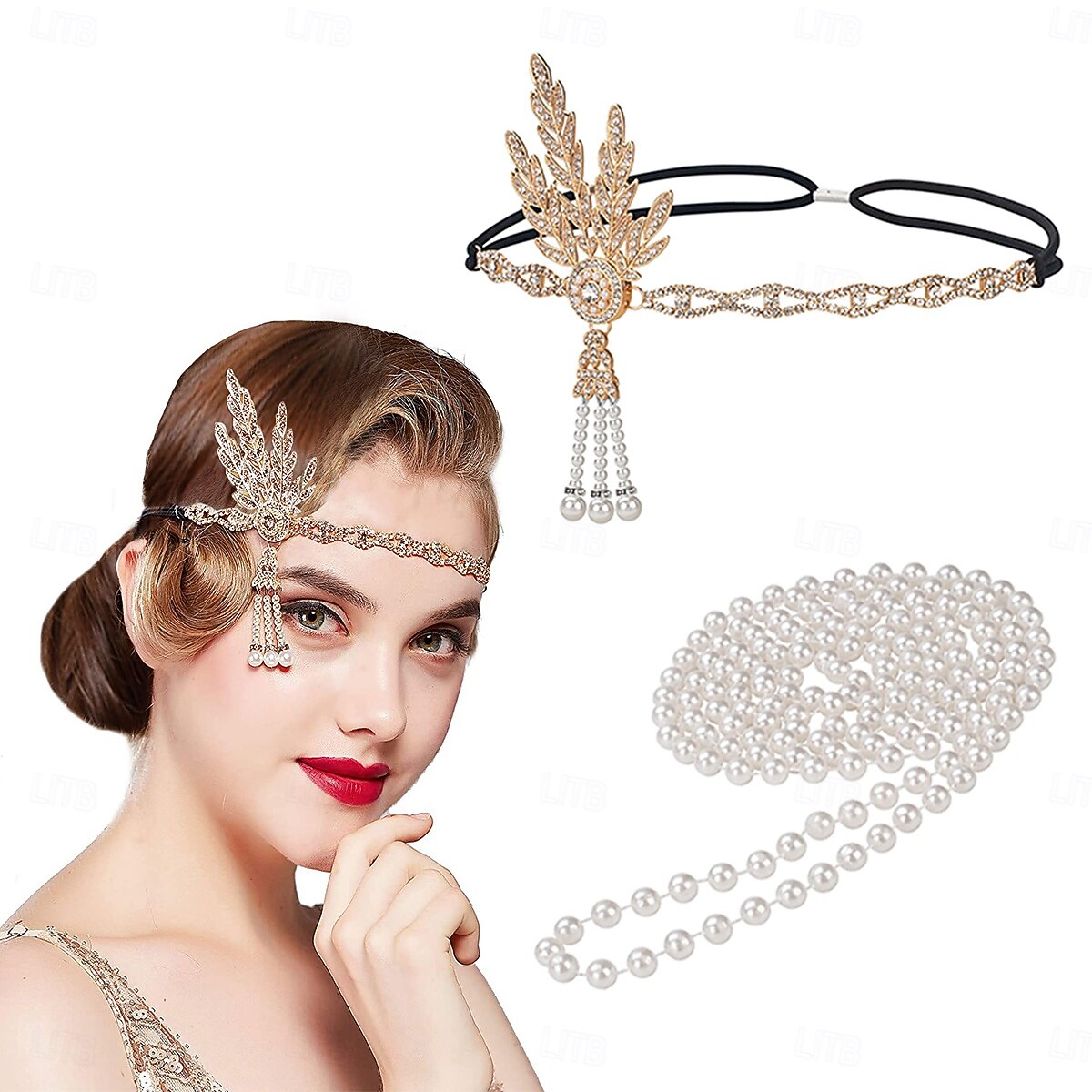A nagy Gatsby Flapper fejpánt A nagy Gatsby Toll Retro Csillogó glitter Jelmez Női Farsang Valentin nap Álarcos mulatság Party estélyi viselet Álarcos mulatság Fesztivál Felnőttek Nyakláncok Fejfedők 2025 - $15.99 –P1