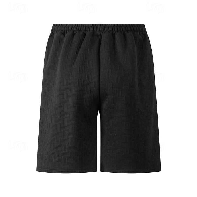 Herr Atletiska shorts Svett shorts Shorts Sommarshorts Ficka Snörning Elastisk midja Slät Komfort Andningsfunktion Kort Utomhus Sport Klassisk Ledigt Svart Vit 2025 - $18.99 –P8