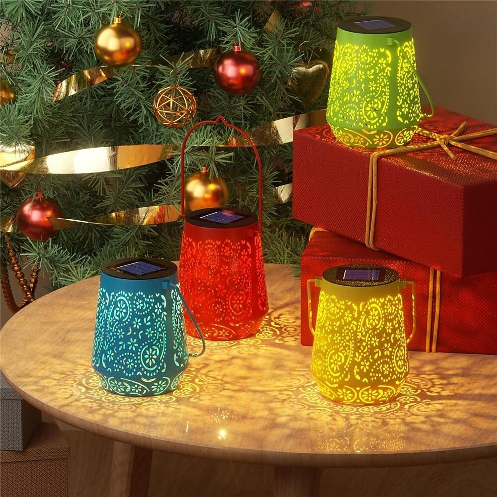 aurinkolyhdyt rauta ontto maisema koristevalaisin puutarha piha koristeellinen lamppu parveke ikkuna tunnelma ulkona yövalo 1kpl 2026 - $22.99 –P3