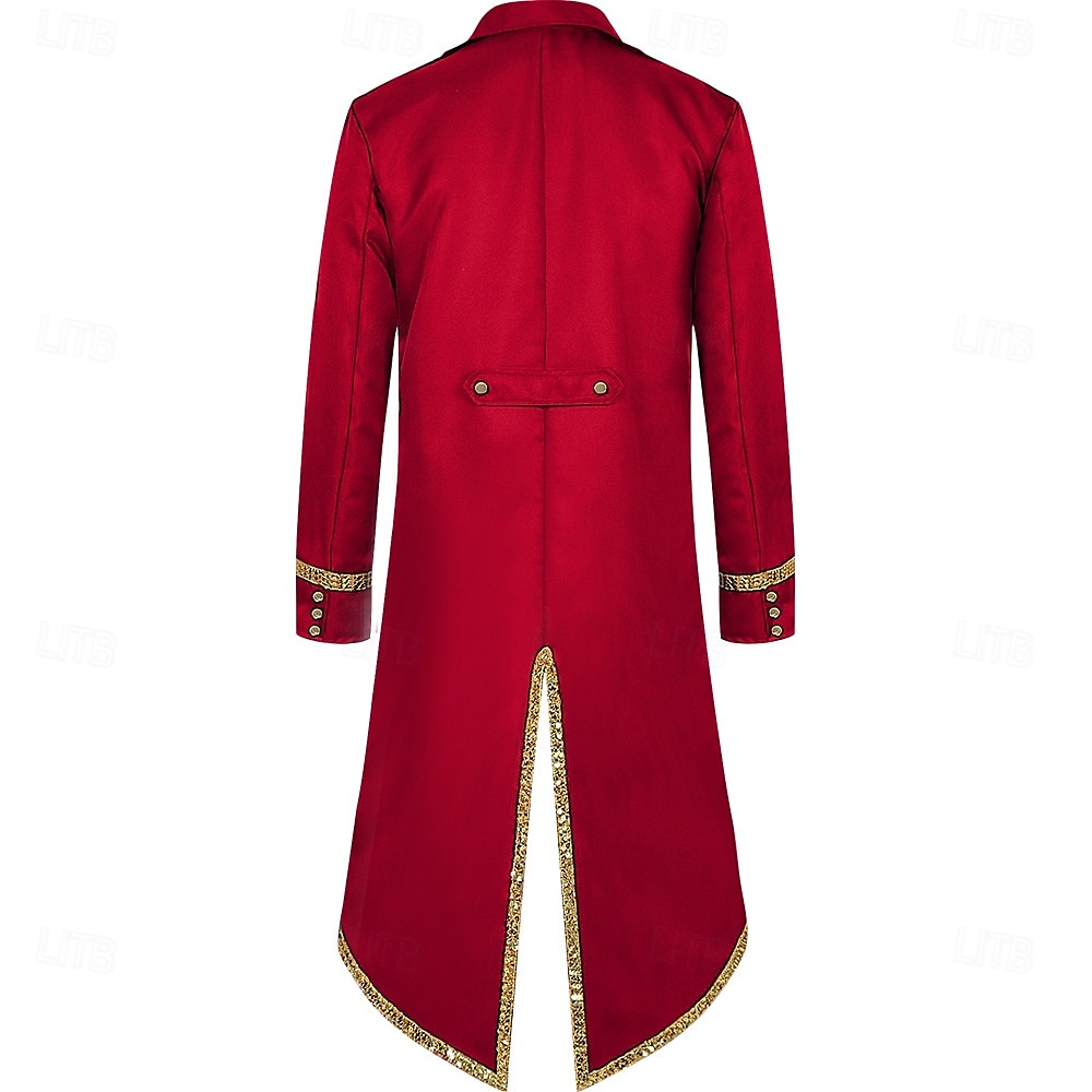 Rétro Vintage Rococo Médiéval Manteau Smoking Queue-de-pie Homme Royal Halloween Carnaval Soirée LARP Foire de la Renaissance Adulte Manteau Toutes saisons de 2025 ? $44.99 –P11