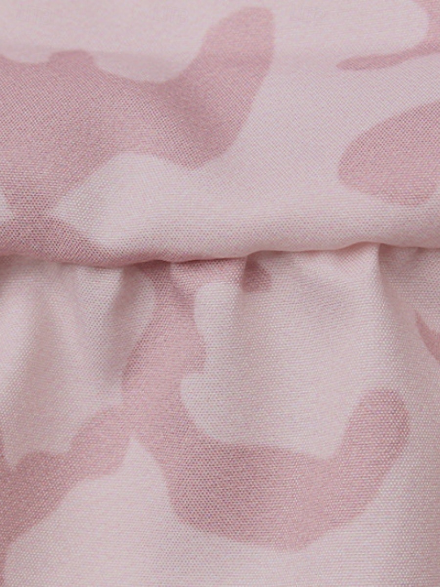 Dam Mini klänning Volangkjol Ledigt Utomhus Utekväll Lös passning Grafisk Leopard 3/4 ärm V-hals Svart Vit Rodnande Rosa Blå Sommar 2025 - $31.99 –P9