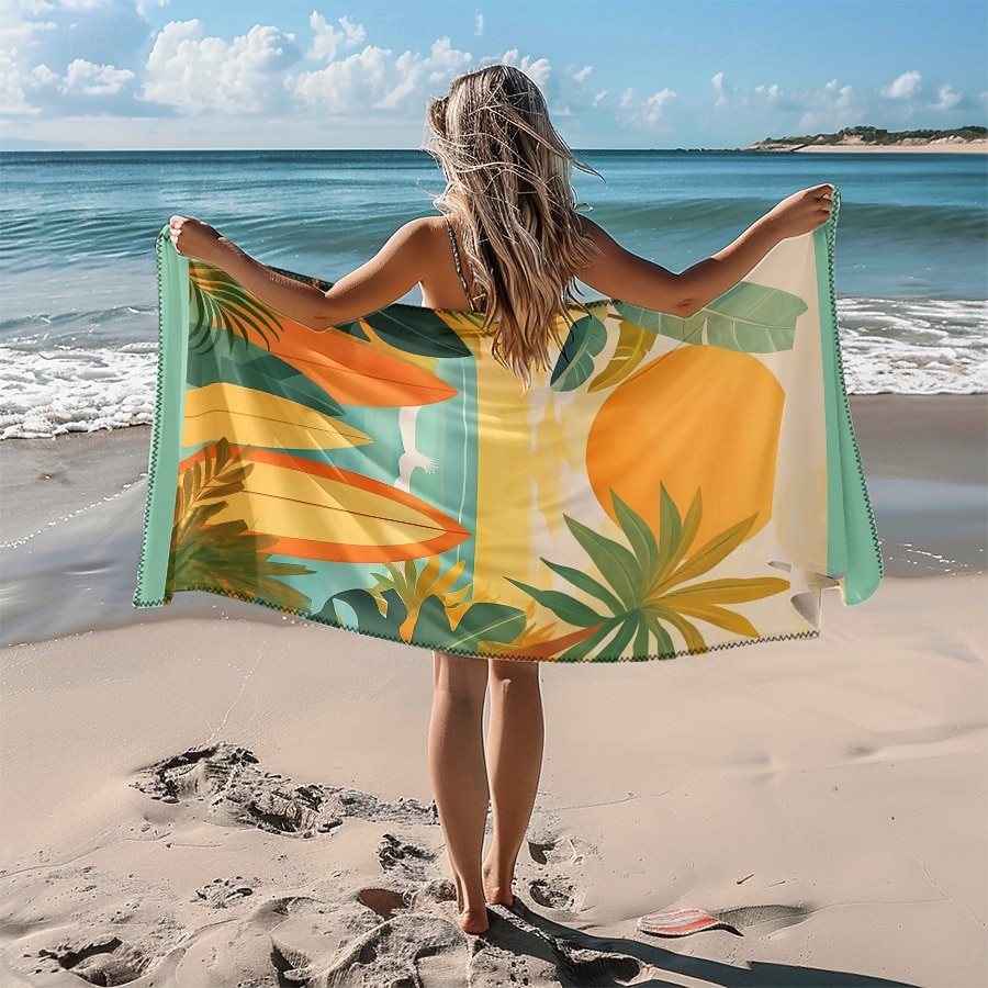 telo mare stampato, telo mare leggero e anti-sabbia ad asciugatura rapida, ideale per viaggi, piscina e uso all'aperto del 2026 a $12.99 –P8
