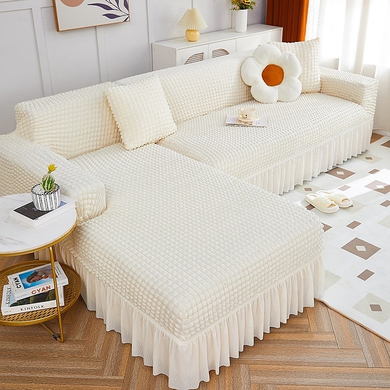 Stretch Couch Cushion Cover, 1 2 3 Seater Cushion Covers for L Shaped Sofa Chaise Longue, Sectional Sofa Slipcover Furniture Protector with Elastic Bottom 2025 - $19.99 –P18