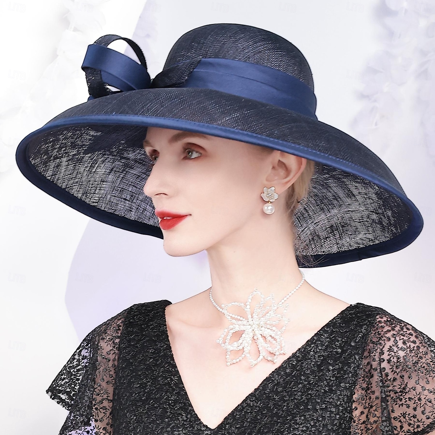 kalapok len bowler / cloche kalap napsapka sinamay kalap esküvő tea party elegáns esküvő csípős oldalsó fejfedővel 2025 - $83.99 –P4