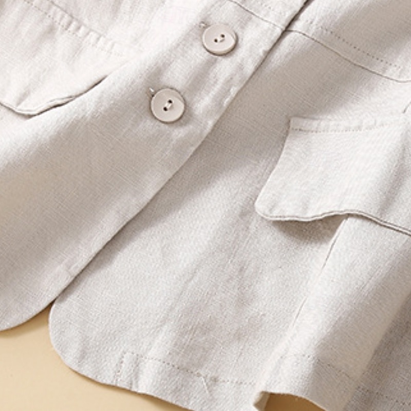 Γυναικεία Λινό από ψεύτικο βαμβάκι Τσέπη Κουμπιά Σκέτο Βασικό Καθημερινό Αμάνικο Λαιμόκοψη V Κανονικά μπλουζάκια Αργίες Εξόδου Μαύρο Πορτοκαλί Πράσινο του τριφυλλιού Χακί Μπεζ Καλοκαίρι 2026 - $22.99 –P15