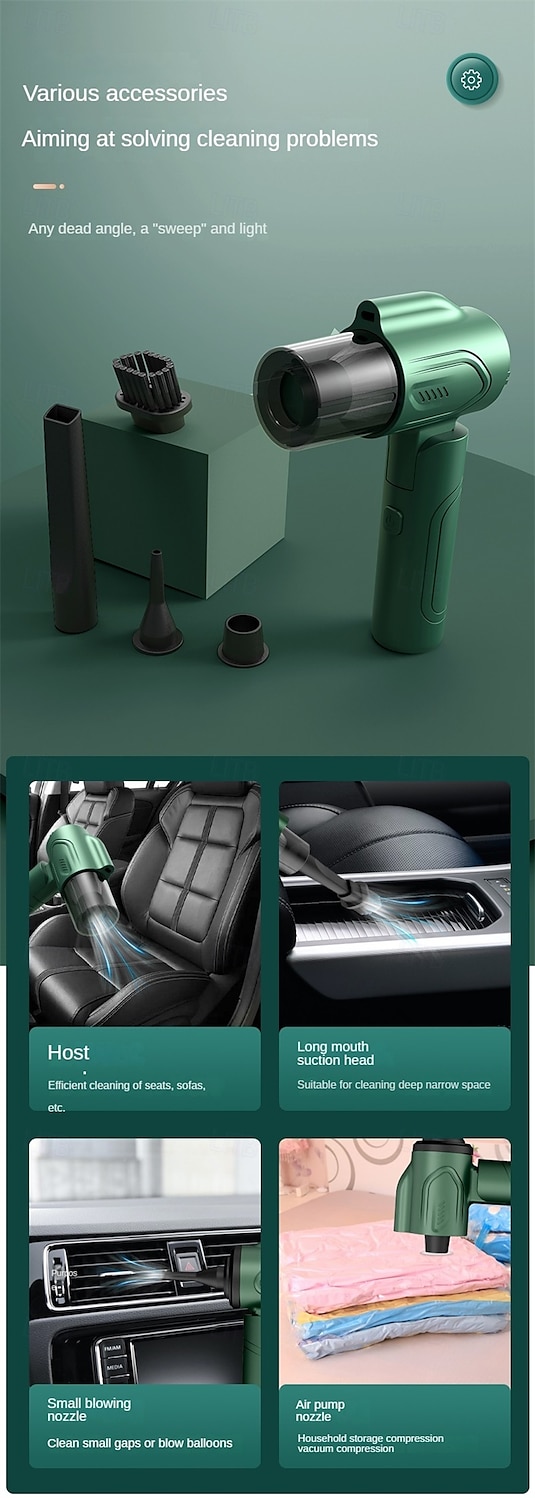 Multifunctional Cordless Vacuum Cleaner Strong Suction Foldable Portable Handheld Rechargeable Car Home Vacuum With Charging Dock 2025 - $31.99 –P16