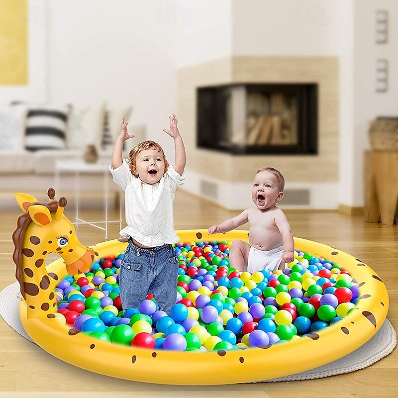Tapis de jeu d'eau extérieur de 68 pouces, motif de vie marine multicolore, tapis anti-éclaboussures en PVC durable avec arroseur, antidérapant &gonflable idéal pour les jouets aquatiques amusants de de 2025 ? $70.99 –P2