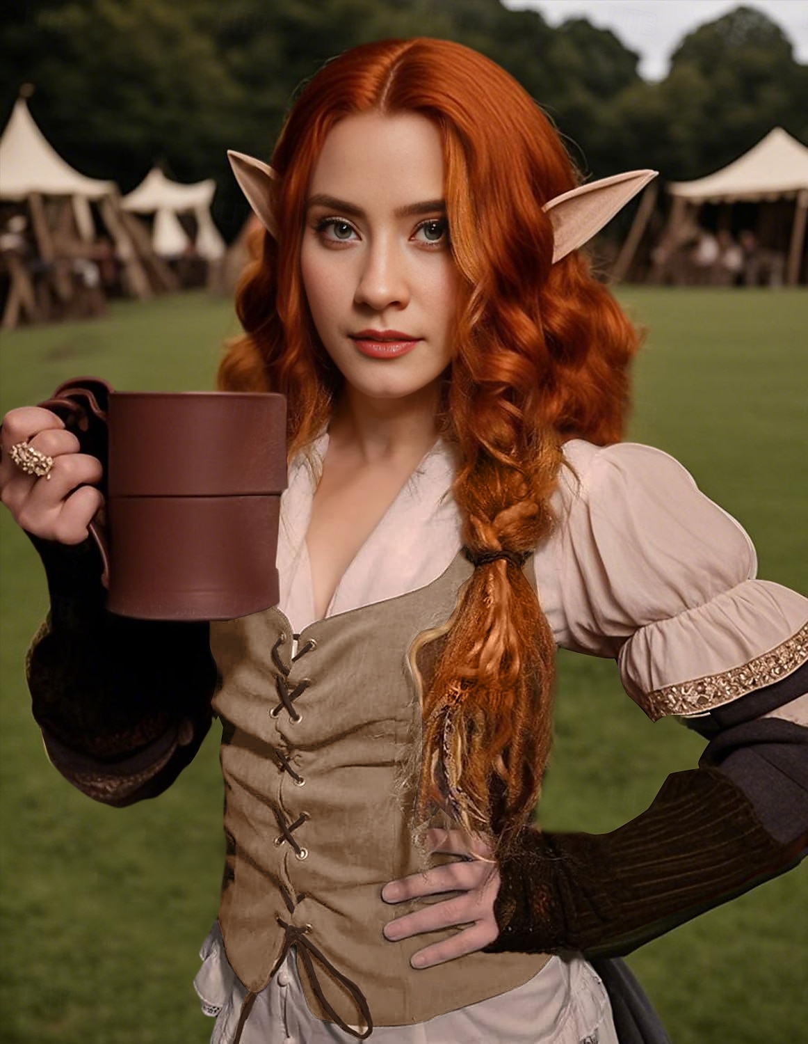 Pirate Viking Retro Vintage Medieval Renaissance Suede Vest Women's Costume Vintage Cosplay LARP Top Halloween 2025 - $27.99 –P3