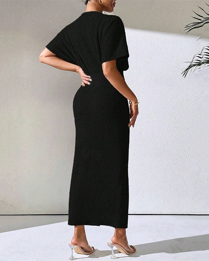 Femmes Robe Midi Robe de Soirée Robe d'été Mode Classique Moderne Extérieur Vacances Fête Coupe régulière Uni Sans manches Col en V Noir Marron Abricot Été de 2025 ? $28.99 –P12