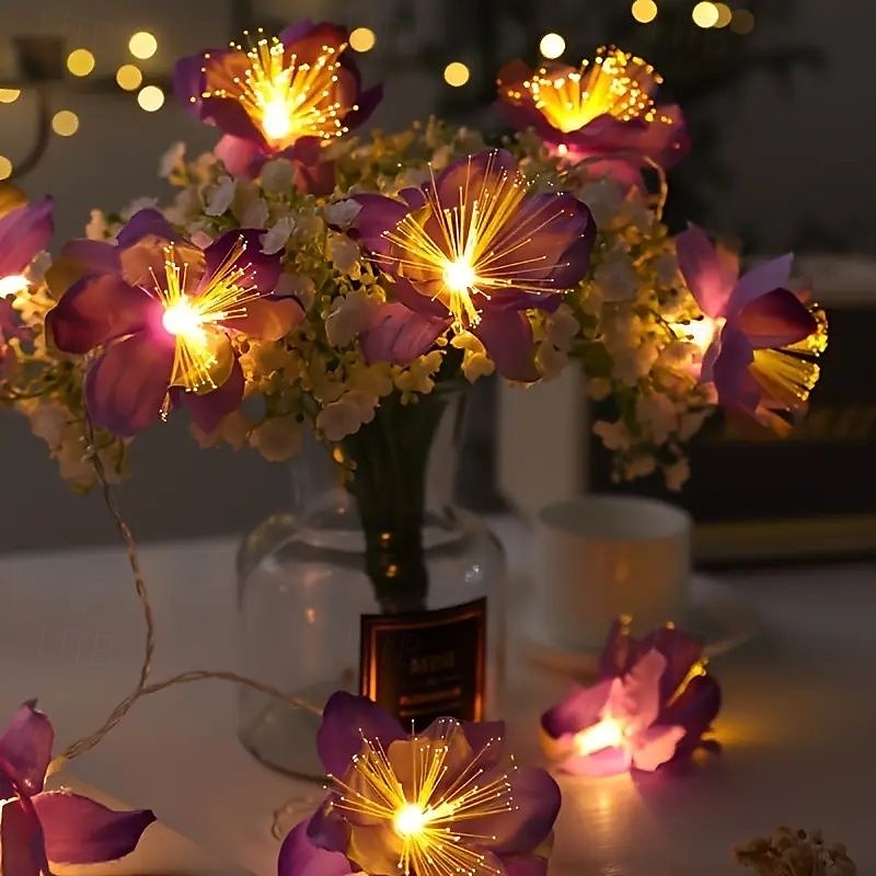 LED Flower Lights LED Fairy Light String 2m 10LEDs Battery Powered for Christmas Thanksgiving Valentine's Day Summer Garden Balcony Party Decoration 2025 - $11.99 –P7