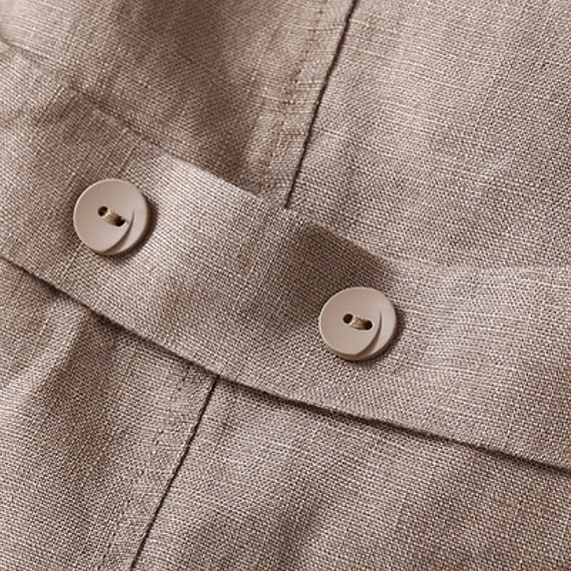 Γυναικεία Λινό από ψεύτικο βαμβάκι Τσέπη Κουμπιά Σκέτο Βασικό Καθημερινό Αμάνικο Λαιμόκοψη V Κανονικά μπλουζάκια Αργίες Εξόδου Μαύρο Πορτοκαλί Πράσινο του τριφυλλιού Χακί Μπεζ Καλοκαίρι 2026 - $22.99 –P6