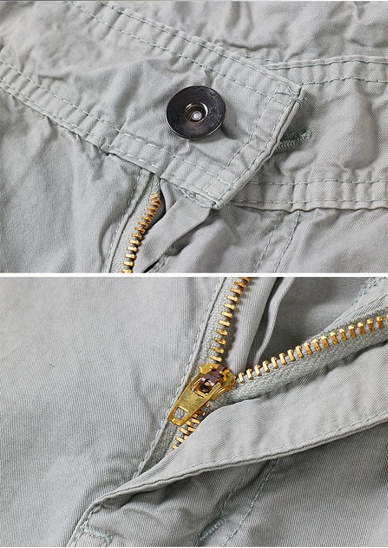 Homens Shorts táticos Capri Cargo Shorts Bermuda Cargo Calção Shorts de Trilha Botões Bolso multi Tecido Vestível Comprimento da panturrilha Ao ar livre Diário Acampar e Caminhar Moda Clássico Preto de 2025 por $31.99 –P2