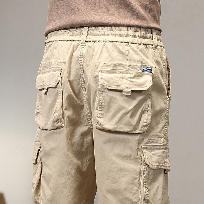 Per uomo Pantaloncini cargo Shorts Pantaloncini Estivi Multi-tasche Tasca con Patta Semplice Comodità Indossabile Lunghezza al ginocchio All'aperto Sport Quotidiano Moda Casual Nero Giallo del 2025 a $31.99 –P9