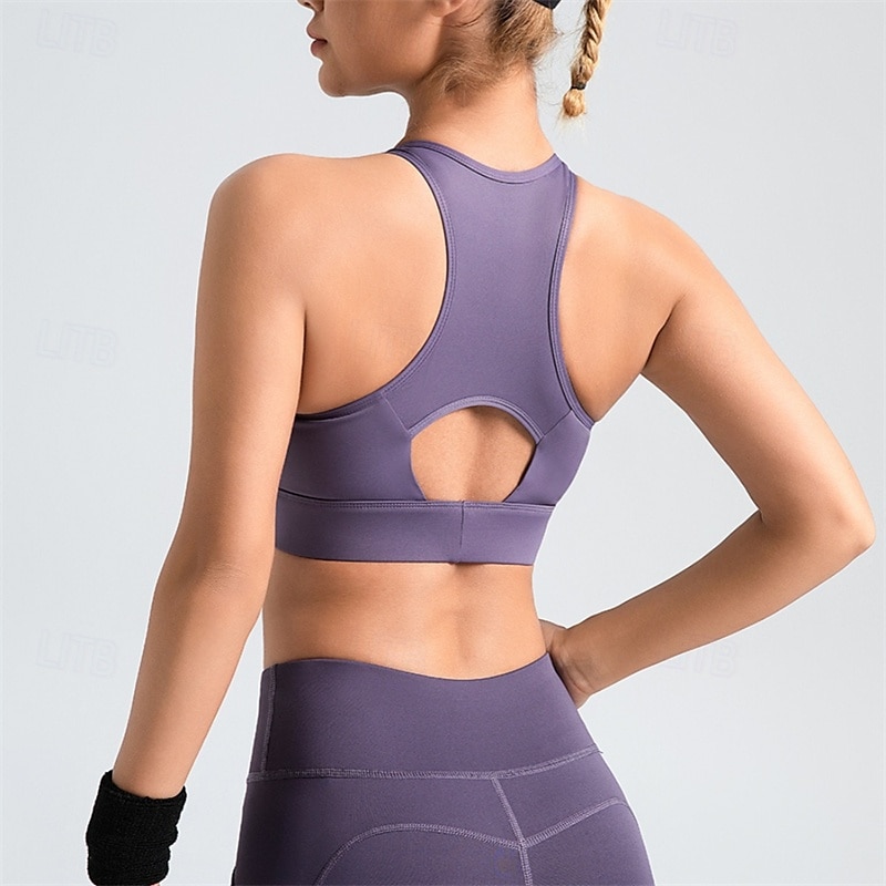 Sports Bra Hollow Mesh Back Sports Bra Fitness Yoga Vest Shockproof Yoga Bra Without Steel Ring 2025 - $21.99 –P19