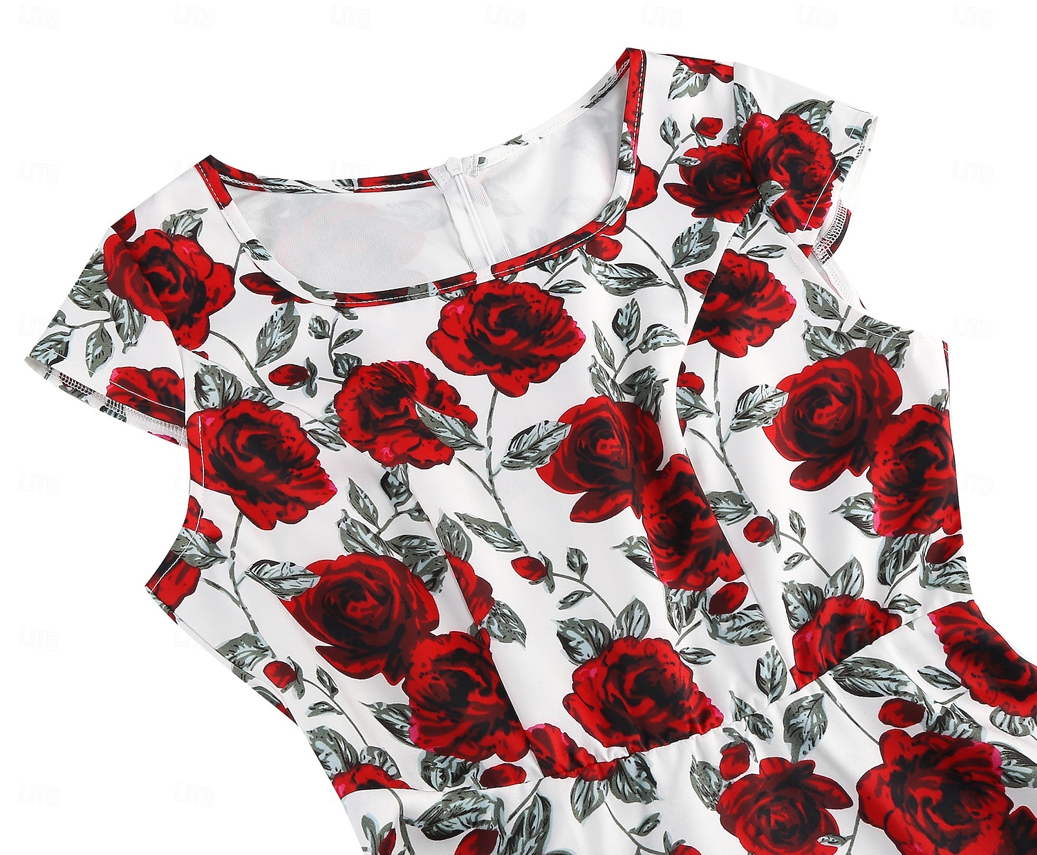 Retro Vintage 1950er Rockabilly Midlänge Swing-Kleid Ausgestelltes Kleid Kappe Blumen Frucht A-Linie Quadrathals Damen Karneval Urlaub Alltagskleidung Retro-Mottoparty Erwachsene Kleid Frühling 2025 - $35.99 –P1