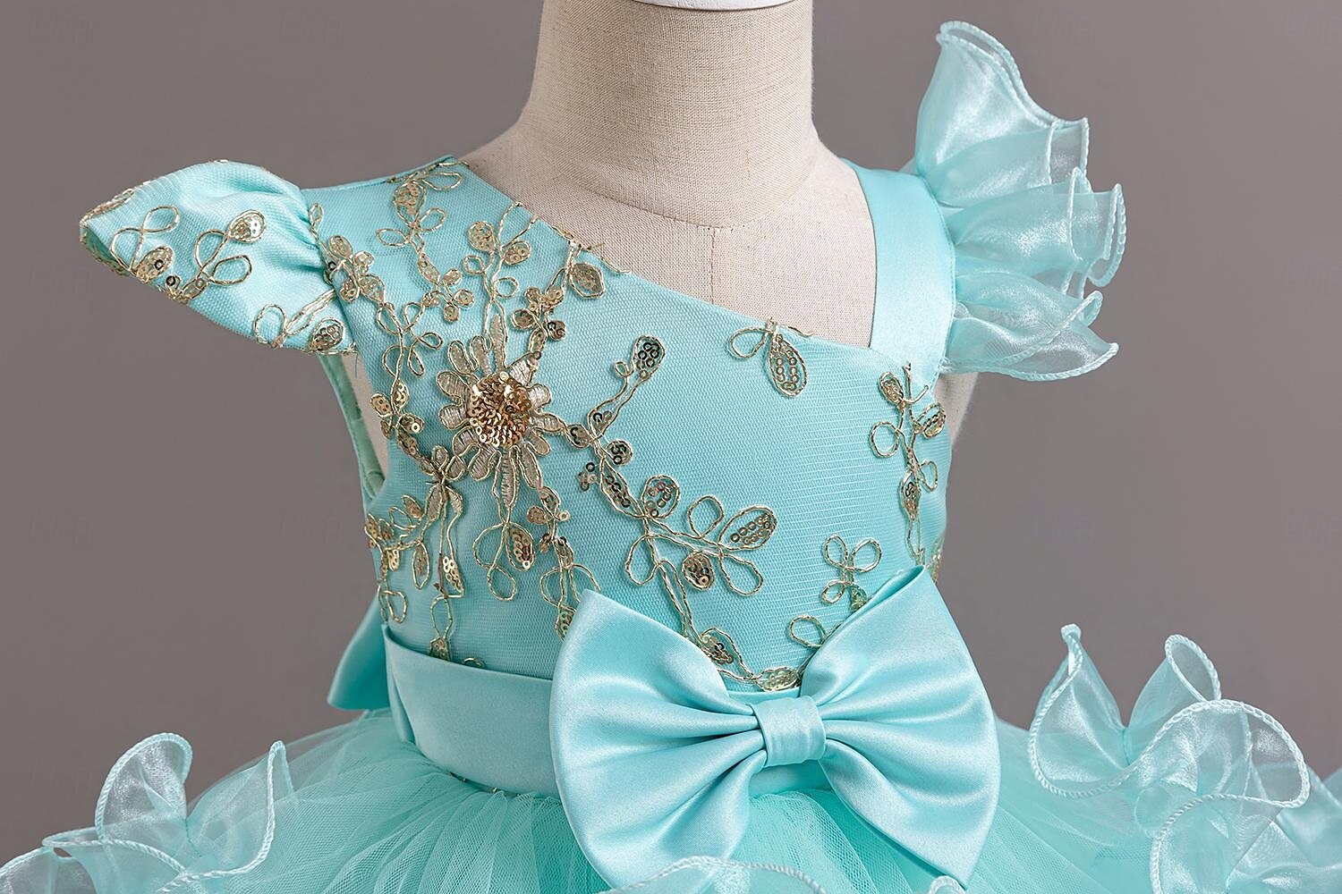 Kinder Mädchen Partykleid Einfarbig Ärmellos Leistung Besonderer Anlass Prinzessin Süß Polyester Partykleid Sommer Frühling Kinder Hellgrün Blau 2025 - $39.99 –P13