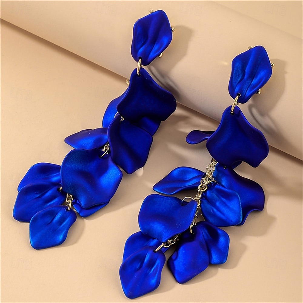 Créoles Vintage Style Classique Fleurs Boucles d'Oreilles Mode Vintage Bijoux Blanc  Jaune  Rouge Pour Fête de Mariage Vacances 1 Paire de 2025 ? $19.99 –P11