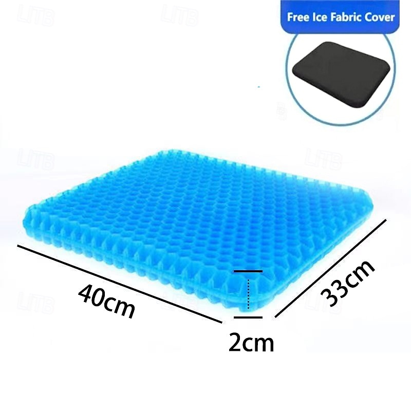 Gel Seat Cushion Cooling Thick Big Breathable Honeycomb Gel Cushion Absorbs Pressure Points With Non-Slip Cover Wheelchair 2025 - $16.99 –P1
