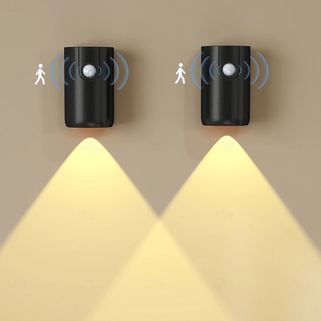 moderne enkle vegglamper led bevegelsessensor nattlys 3 farger dimbar usb oppladbar veggmaleri spotlight stue gang innflyttingsgave 1/2 stk 2025 - $25.99 –P2