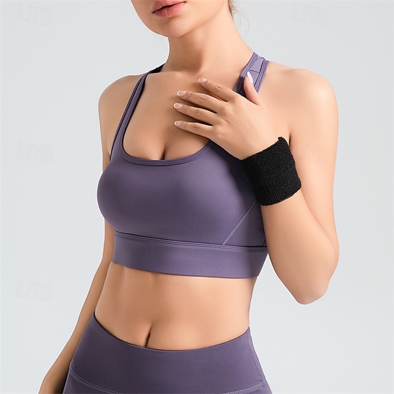 Sports Bra Hollow Mesh Back Sports Bra Fitness Yoga Vest Shockproof Yoga Bra Without Steel Ring 2025 - $21.99 –P18