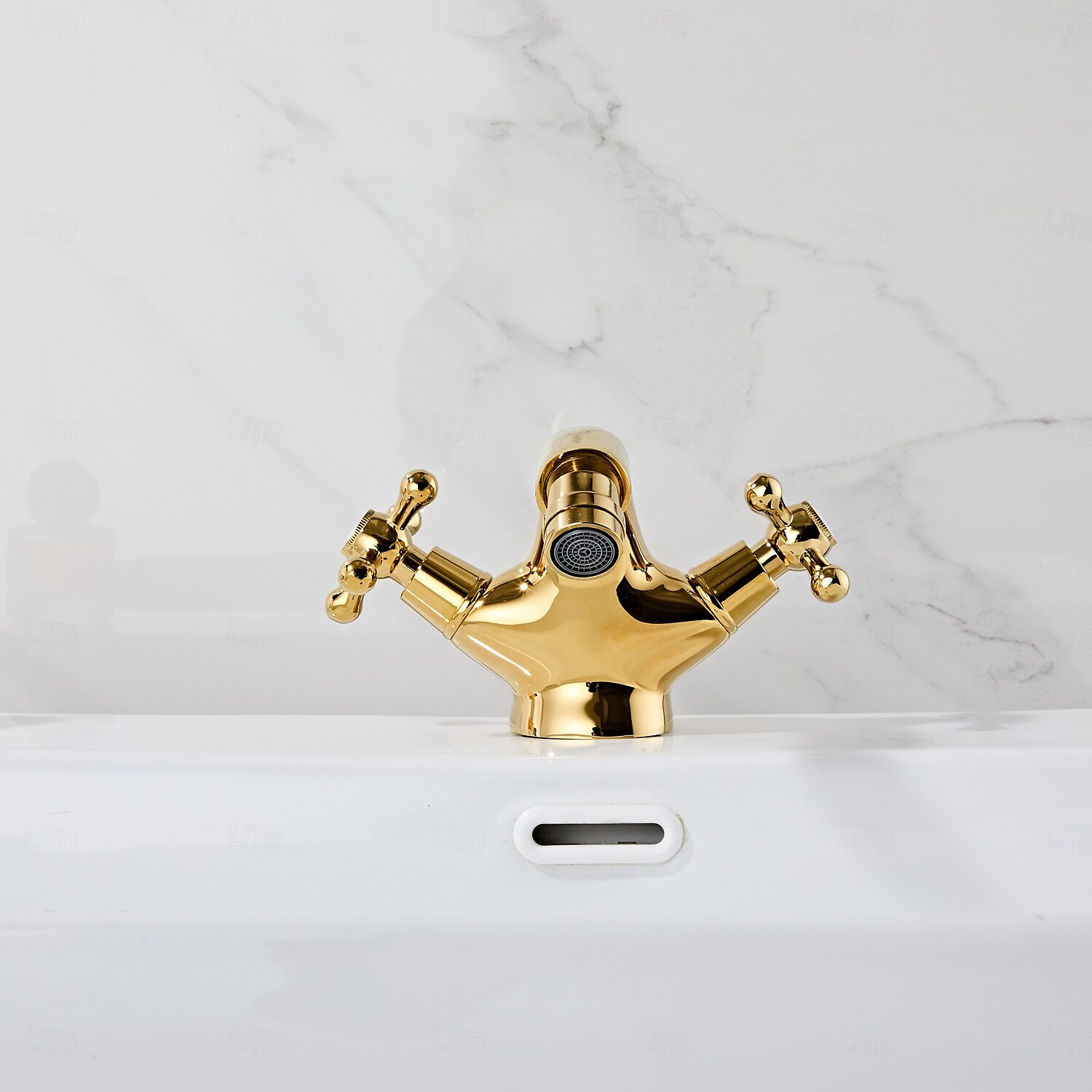 Robinet de lavabo - Classique Électroplaqué Ensemble central Deux poignées un trouBath Taps de 2025 ? $105.99 –P6