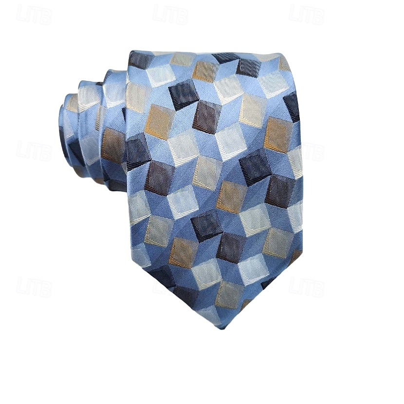 miesten 100% silkkiset solmiot liike-elämän muodollinen yksivärinen raidallinen muodollinen toimistotyö 2025 - $18.99 –P1