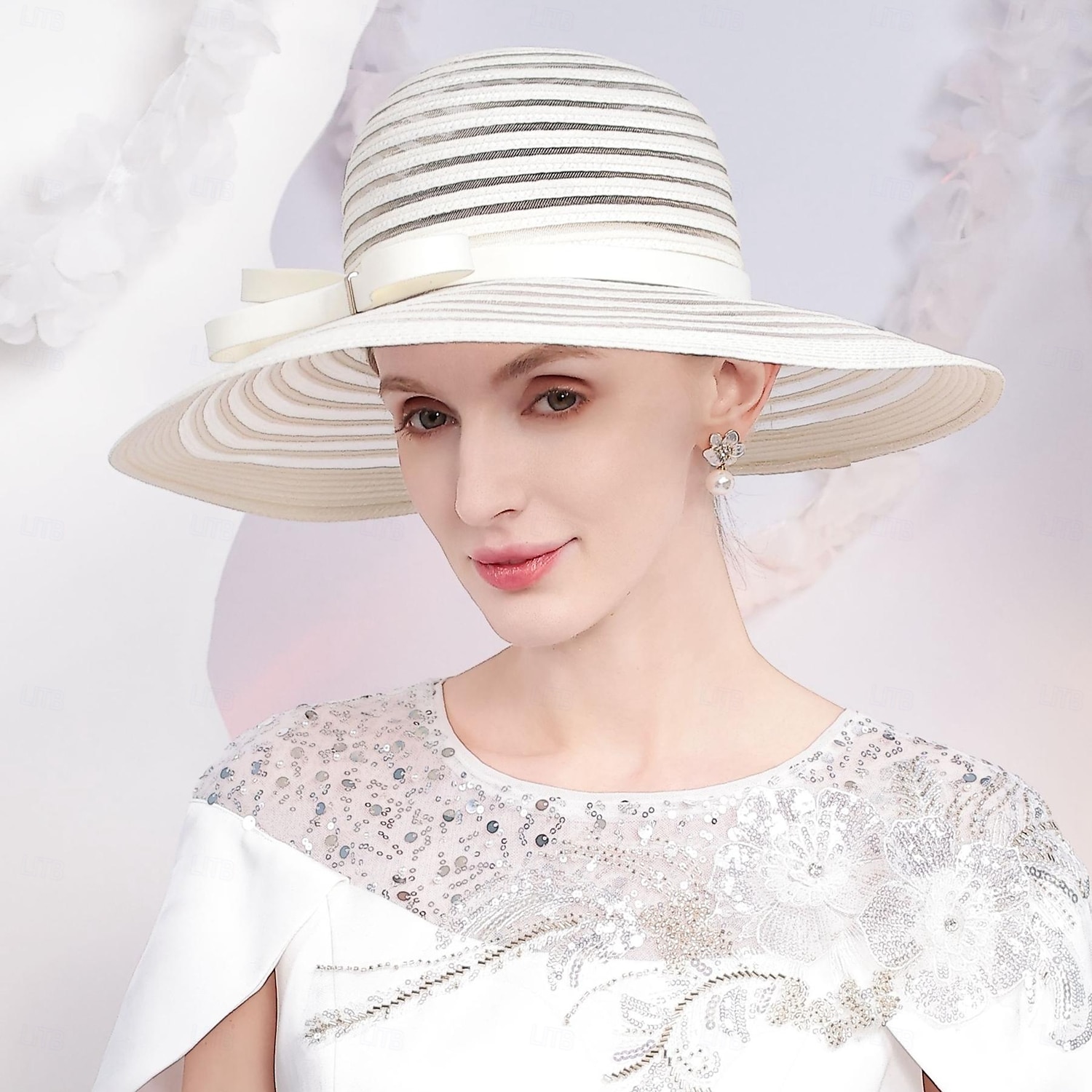 Sombreros de fibra, sombrero bombín/cloche, sombrero de pescador, sombrero flexible, boda, fiesta de té, boda elegante con lazo, tocado de empalme, tocado. 2025 - $42.99 –P9